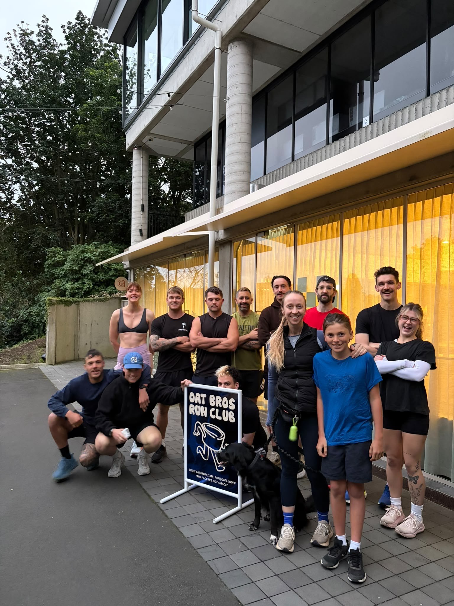 Oat Bros Run Club group photo